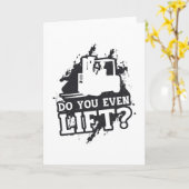 フォークリフトの運転者がフォークリフトのギフトを持ち上げる カード (黄色い花)