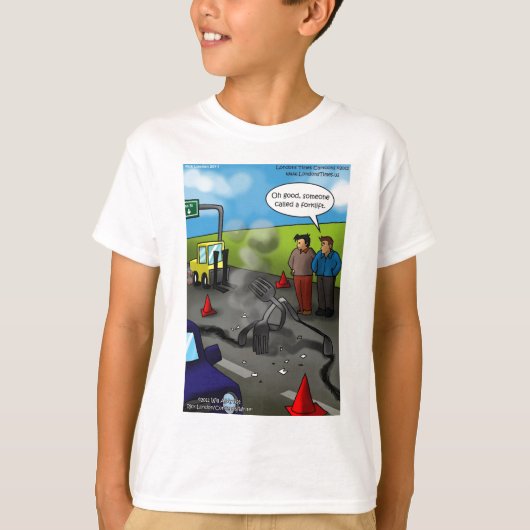 フォークリフトを呼べ おもしろギフト Tシャツ マグカップなど (正面)