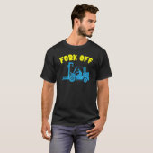 フォークリフトオペレーターの仕事をやめろ 職業倉庫 Tシャツ (正面フル)