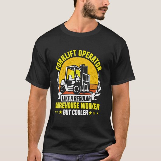 フォークリフトオペレーター 普通の倉庫作業員みたい Tシャツ (正面)