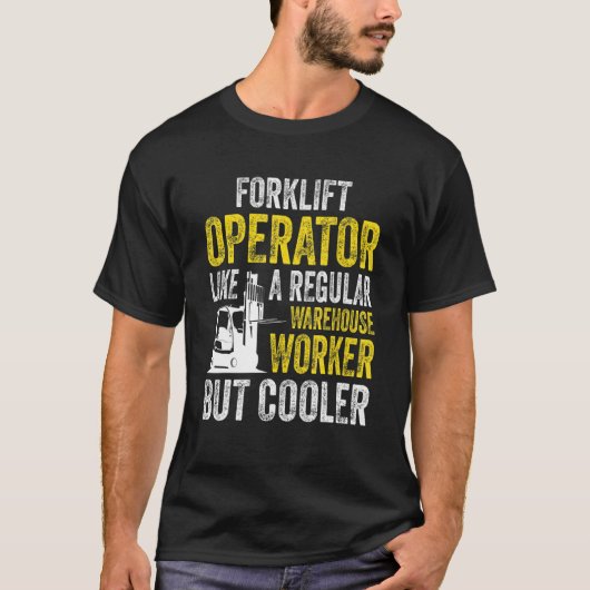 フォークリフトオペレータ フォークリフト 運転手 資格取得 Tシャツ (正面)