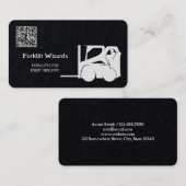 フォークリフトカスタムプレミアムQRコード 名刺 (正面/裏面)