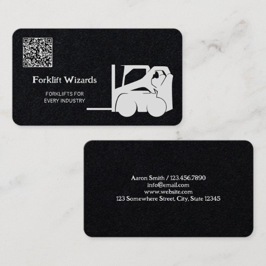 フォークリフトカスタムプレミアムQRコード 名刺 (正面/裏面)