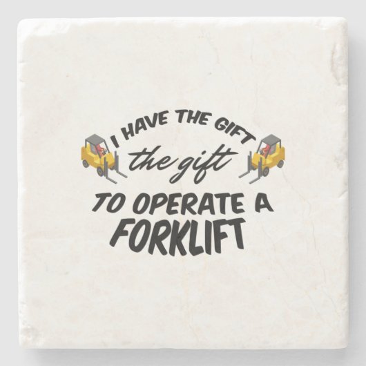 フォークリフトギフト ストーンコースター (正面)