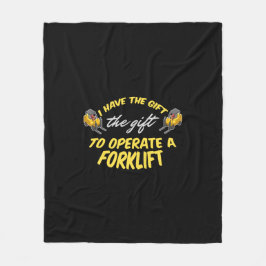 フォークリフトギフト フリースブランケット