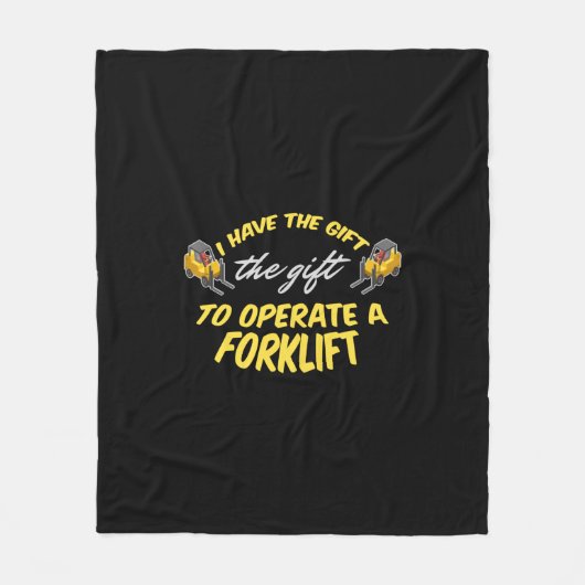フォークリフトギフト フリースブランケット (正面)