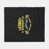 フォークリフトギフト フリースブランケット (正面(横))