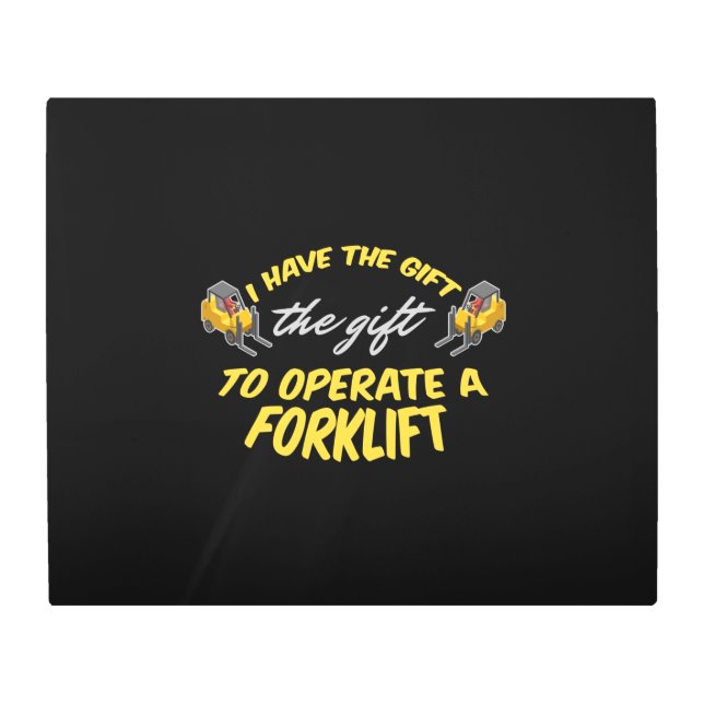 フォークリフトギフト メタルプリント (正面)