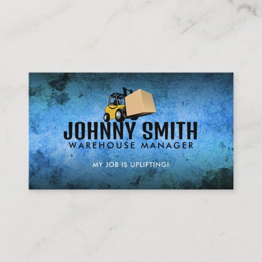 フォークリフトスローガンビジネスカード 名刺 (正面)