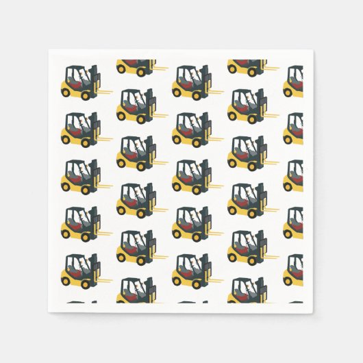 フォークリフトトラック スタンダードカクテルナプキン (正面)