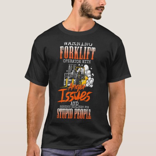 フォークリフトドライバー物流倉庫倉庫 Tシャツ (正面)
