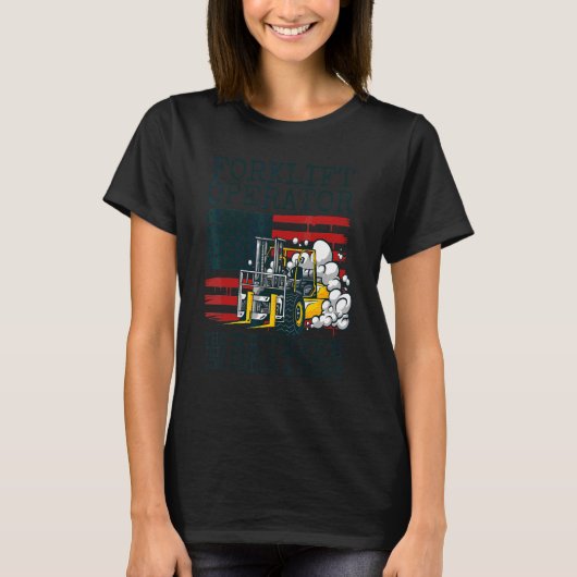 フォークリフトドライバー物流倉庫倉庫 Tシャツ (正面)