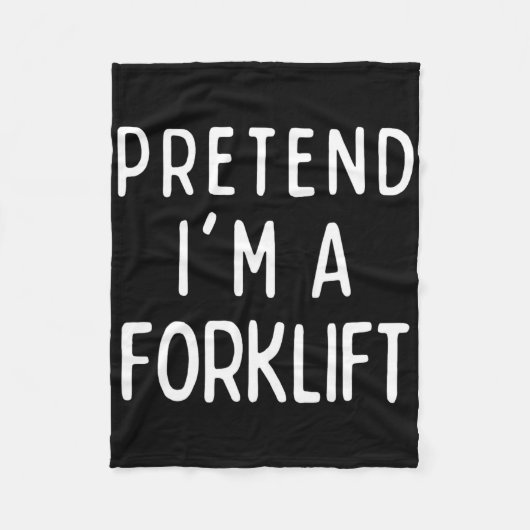 フォークリフトマッチングコスチュームおもしろいホール フリースブランケット (正面)