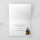 フォークリフト付き50歳の誕生日カード カード (内部)