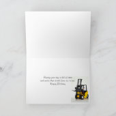 フォークリフト付き70歳の誕生日カード カード (内部)