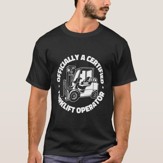 フォークリフト倉庫 – 物流認定フォークリフト Tシャツ (正面)