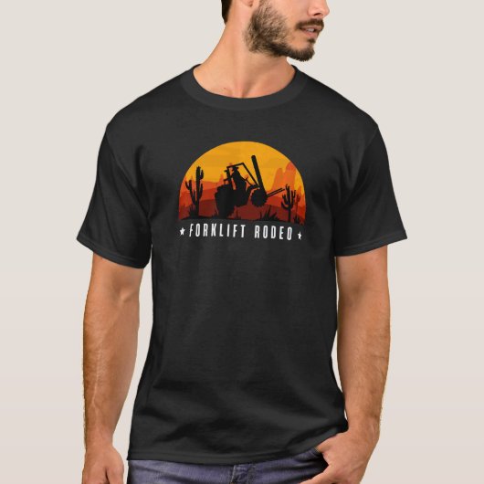 フォークリフト式フォークリフトの運転者 Tシャツ (正面)