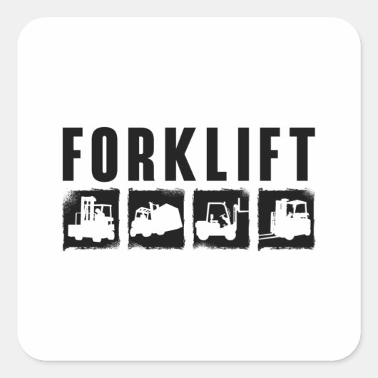 フォークリフト引用文フォークリフト運転士 スクエアシール (正面)