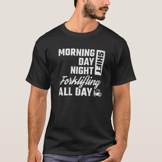 フォークリフト終日オペレータ Tシャツ (正面)