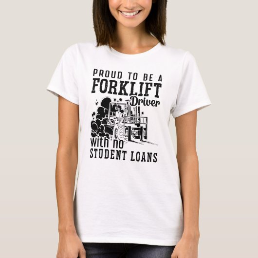 フォークリフト誇りを持った運転士となること Tシャツ (正面)