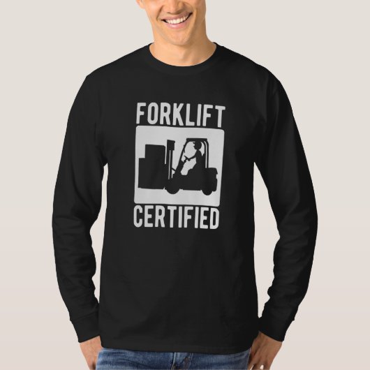 フォークリフト認定倉庫フォークリフト事業者 Tシャツ (正面)