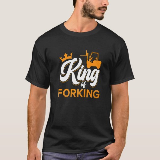 フォークリフト運転の達人 倉庫作業員 Tシャツ (正面)