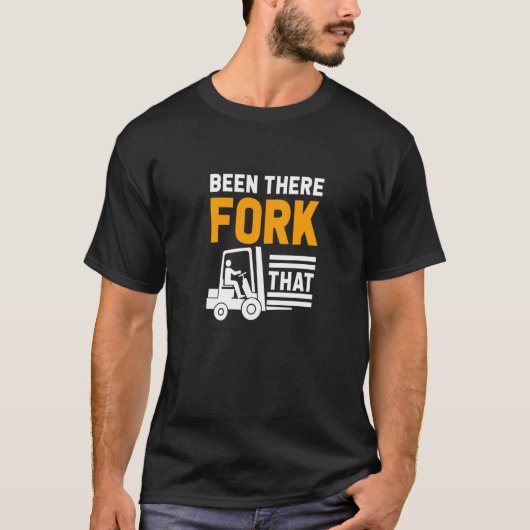 フォークリフト運転倉庫作業者フォークリフト運転者 Tシャツ (正面)