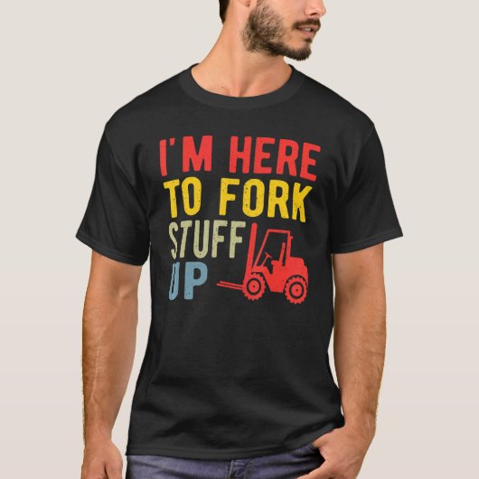フォークリフト運転倉庫作業者認定フォークリフト Tシャツ (正面)
