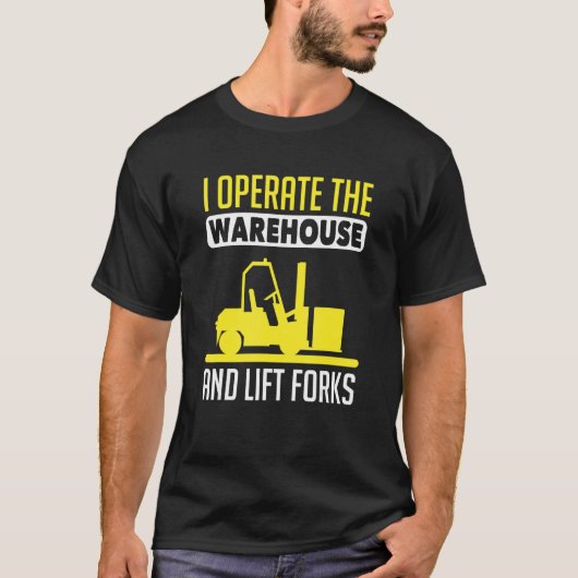 フォークリフト運転倉庫業者 Tシャツ (正面)