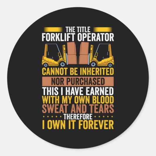 フォークリフト運転士フォークリフト ラウンドシール (正面)