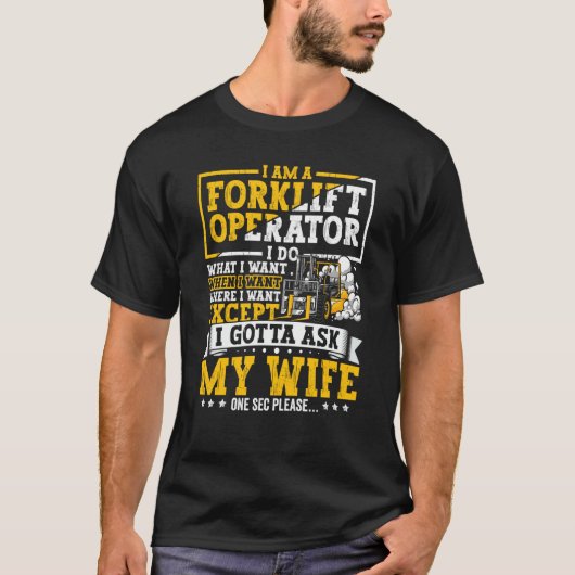 フォークリフト運転士認定ドライバ引用文 Tシャツ (正面)