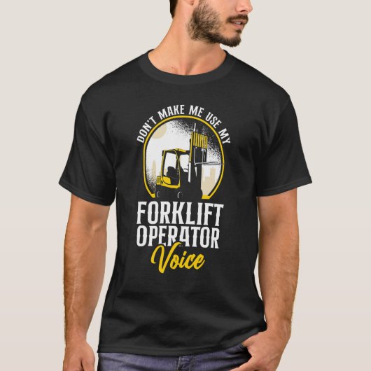 フォークリフト運転士認定 不要にしないで Tシャツ (正面)