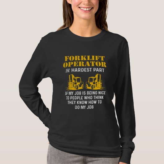 フォークリフト運転士1人業務ドライバー Tシャツ (正面)