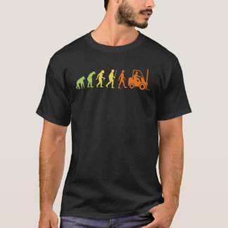 フォークリフト運転手の進化 ホイスト装置整備士 Tシャツ
