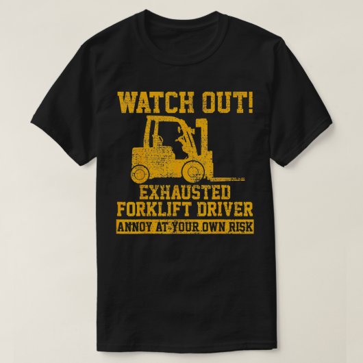 フォークリフト運転機警戒ギフトヴィンテージ Tシャツ (デザイン正面)
