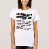 フォークリフト運転者整備修理業者引用文 クール Tシャツ (正面)