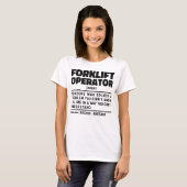 フォークリフト運転者整備修理業者引用文 クール Tシャツ (正面フル)
