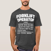 フォークリフト運転者整備修理業者引用文 クール Tシャツ (正面)