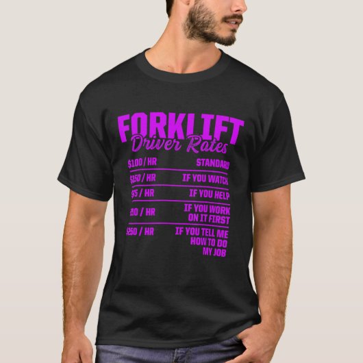 フォークリフト運転者率ドライバ2 Tシャツ (正面)