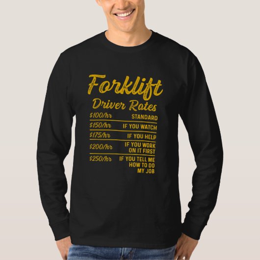 フォークリフト運転者率ドライバ3 Tシャツ (正面)