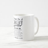 フォークリフト運転者用のフォークリフト祈りの言葉 コーヒーマグカップ (正面右)