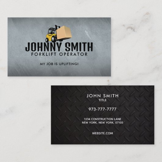 フォークリフト運転者用名刺 名刺 (正面/裏面)