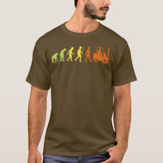 フォークリフト運転者進化 Tシャツ