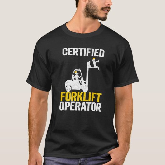フォークリフト運転証明フォークリフト Tシャツ (正面)