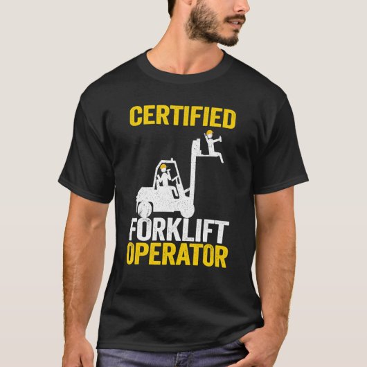 フォークリフト運転証明フォークリフト Tシャツ (正面)