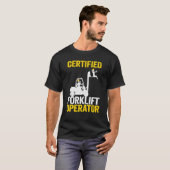 フォークリフト運転証明フォークリフト Tシャツ (正面フル)