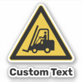 フォークリ警告フトの三角記号 シール (正面)