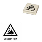 フォークリ警告フトの三角記号 ラバースタンプ (押印)
