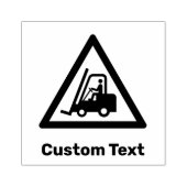 フォークリ警告フトの三角記号 ラバースタンプ (インプリント)