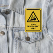 フォークリ警告フトの三角記号 缶バッジ (インサイチュ)